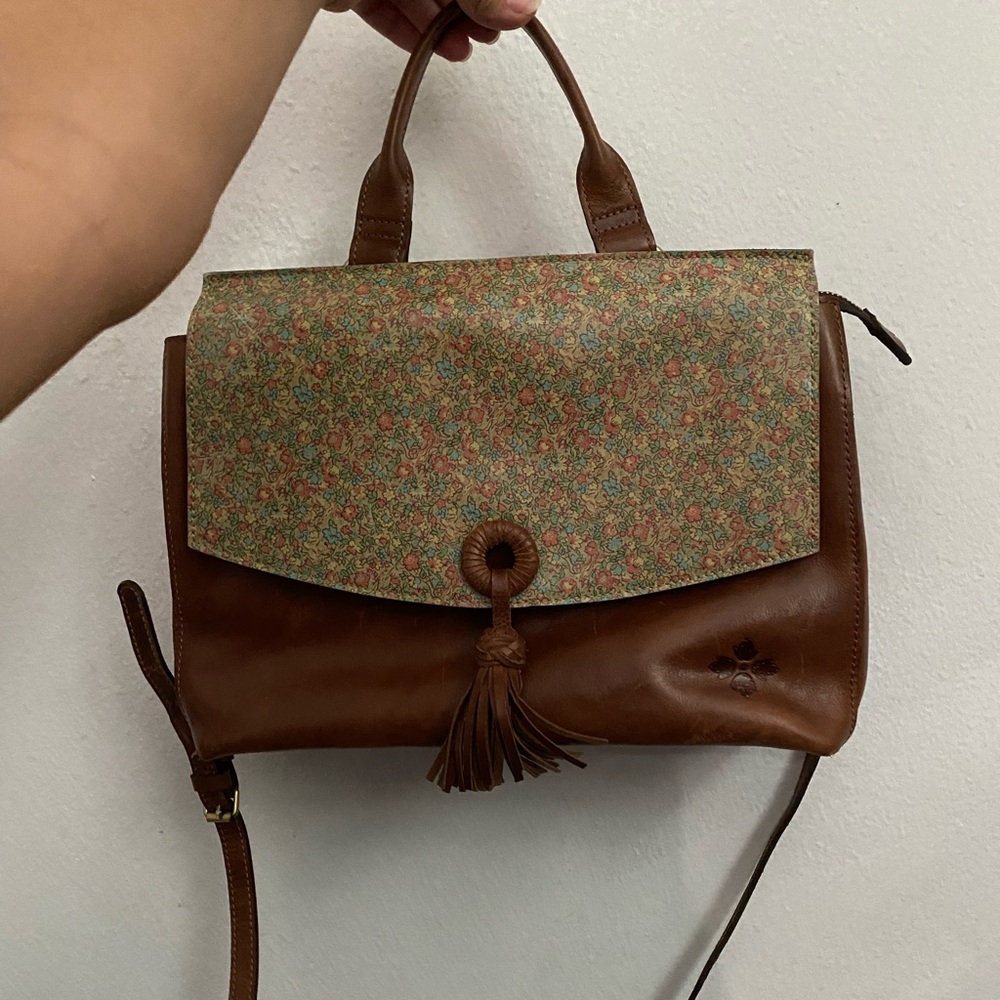 Patrica Nash Floral bouquet print on leather